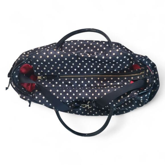 Kate Spade New York Black & Beige Polka Dot Diaper Bag Large Double Handle Tote - Picture 8 of 16